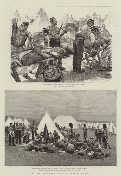 The Military Manoeuvres, in Camp at Churn by Charles Paul Renouard